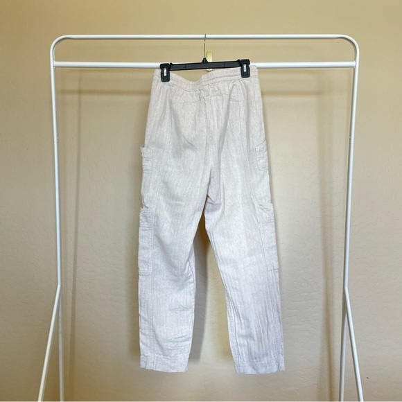Free People Feeling Good Utility Cargo Pull On Linen Pants - Picture 7 of 10
